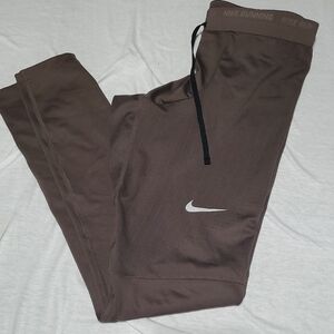 Nike Brown Leggings with White Logo